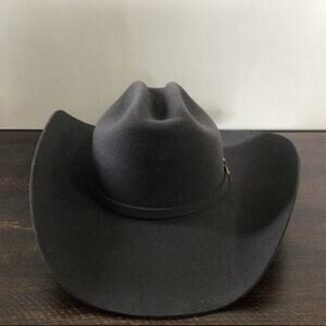 Stetson Mens 3X Wool Felt Cowboy Hat Oak Ridge Granite Gray Size 7 1/4